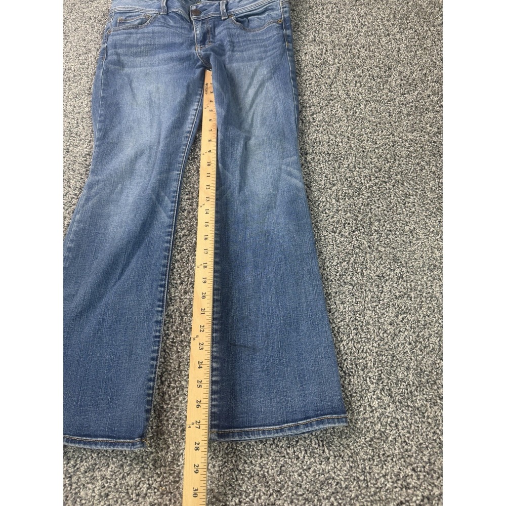 Vintage Y2K American Eagle Kick Boot Jeans Women's Size 12 Blue Baggy - Picture 10 of 12